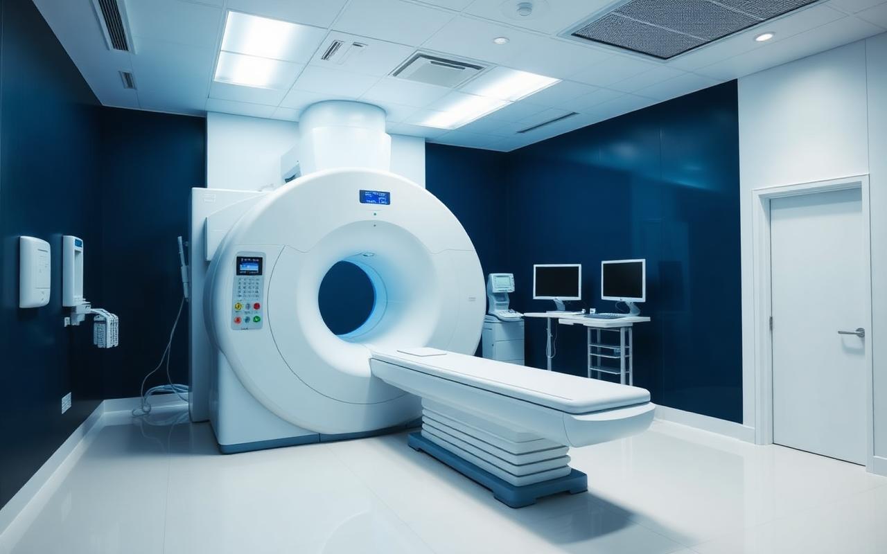 Modern hospital medical imaging and monitoring equipment