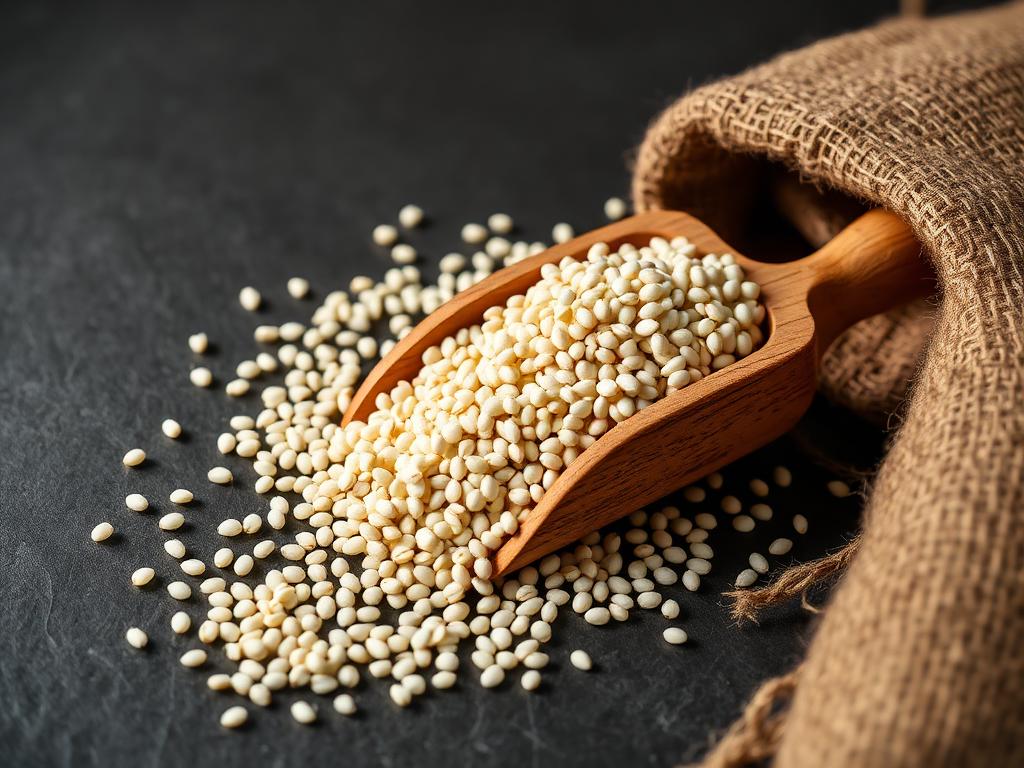 Sesame Seeds — Whitish, hulled and mixed grades with high oil content.